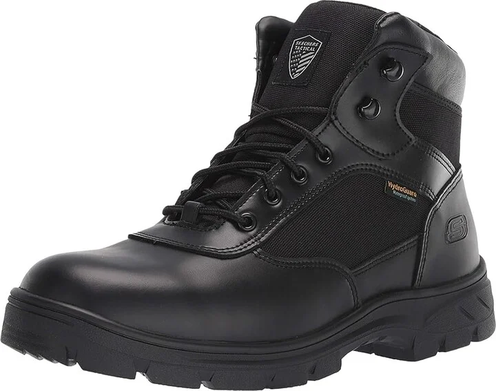 SKECHERS Work Wascana - Benen WP Tactical Men's Shoes Black : 5 D - Medium, Leather - Image 2