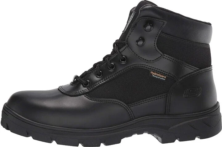 SKECHERS Work Wascana - Benen WP Tactical Men's Shoes Black : 5 D - Medium, Leather - Image 7