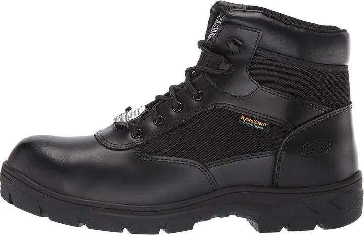SKECHERS Work Wascana - Linnean Comp Toe Men's Shoes Black : 7 D - Medium, Cordura/Leather/Rubber - Image 7