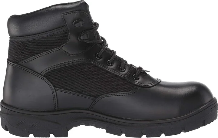 SKECHERS Work Wascana - Linnean Comp Toe Men's Shoes Black : 7 D - Medium, Cordura/Leather/Rubber - Image 8