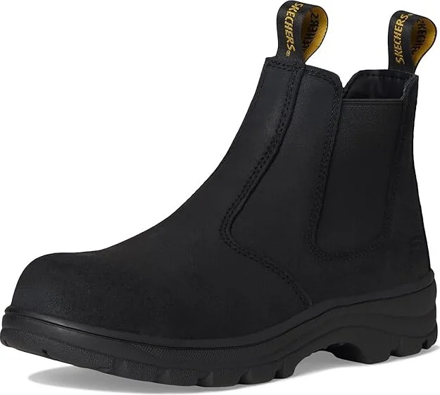 SKECHERS Work Workshire Composite Toe Women's Shoes Black : 5 B - Medium, Leather - Image 5