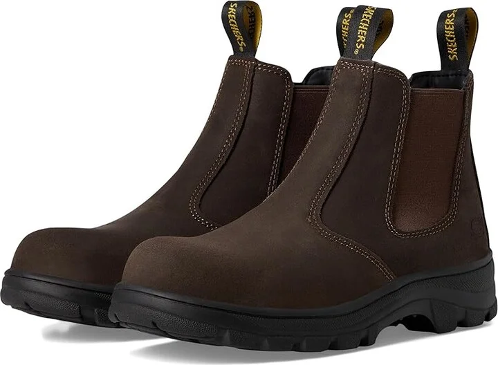 SKECHERS Work Workshire Composite Toe Women's Shoes Brown : 5 B - Medium, Leather