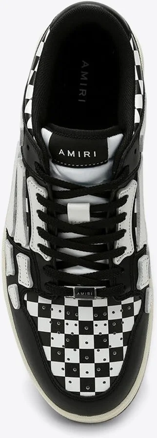 Skel Checkerboard Leather Sneakers - Image 2