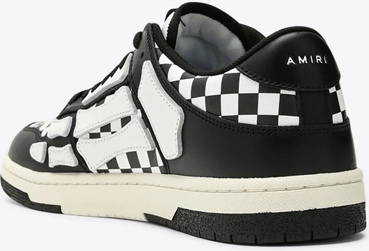 Skel Checkerboard Leather Sneakers - Image 3