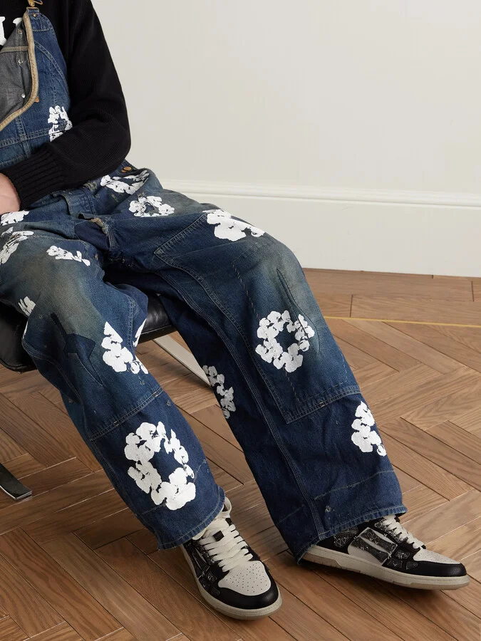 Skel-Top Appliquéd Leather and Bandana-Print Canvas Sneakers - Image 2