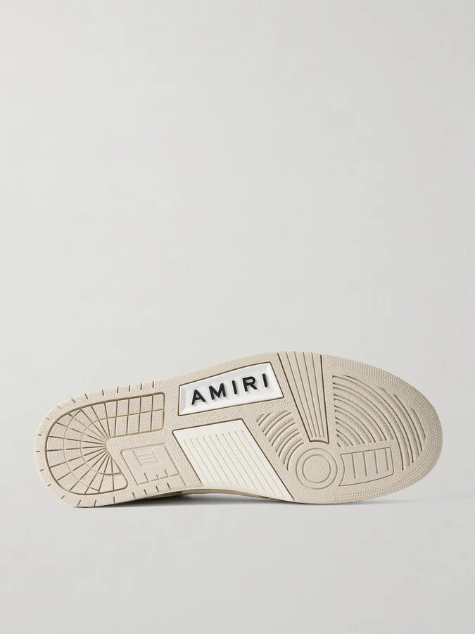 Skel-Top Appliquéd Leather Sneakers - Image 2