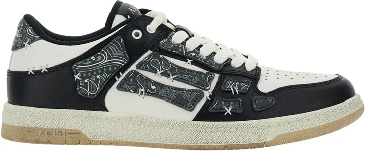 'skel Top' Black Low Top Sneakers With Logo Patch On The Tongue And Logo Lettering On The Heel In Leather Man