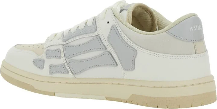 'Skel Top' Grey Low Top Sneakers With Logo Patch On The Tongue And Logo Lettering On The Heel In Leather Man - Image 3