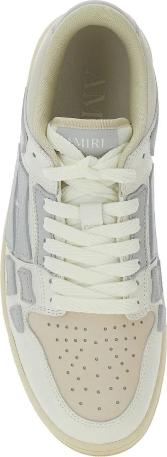 'skel Top' Grey Low Top Sneakers With Logo Patch On The Tongue And Logo Lettering On The Heel In Leather Man - Image 4
