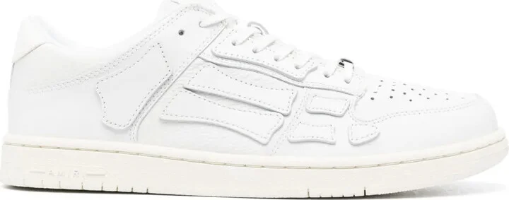 Skel-top leather low-top sneakers
