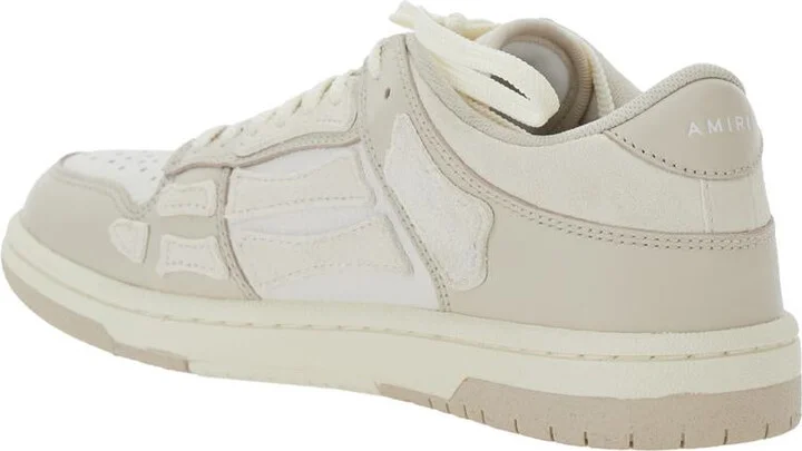 'Skel Top Low' Beige Sneakers With Logo Patch On Thetongue And Contrasting Details On The Side In Leather Woman - Image 3