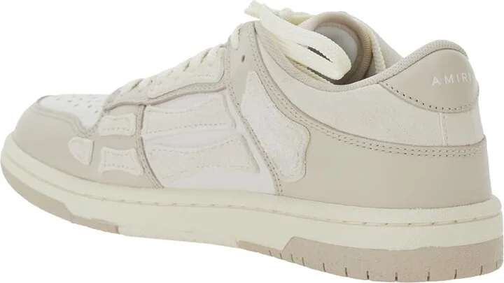 'skel Top Low' Beige Sneakers With Logo Patch On Thetongue And Contrasting Details On The Side In Leather Woman - Image 3