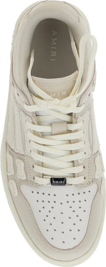 'skel Top Low' Beige Sneakers With Logo Patch On Thetongue And Contrasting Details On The Side In Leather Woman - Image 4