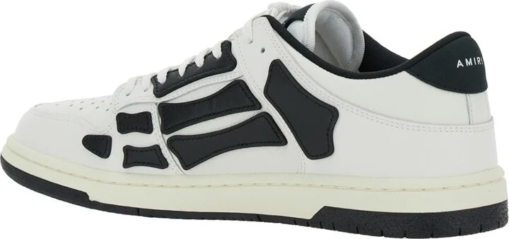 'skel Top Low' Black And White Sneakers With Logo Patch On Thetongue And Contrasting Details On The Side In Leather Man - Image 3