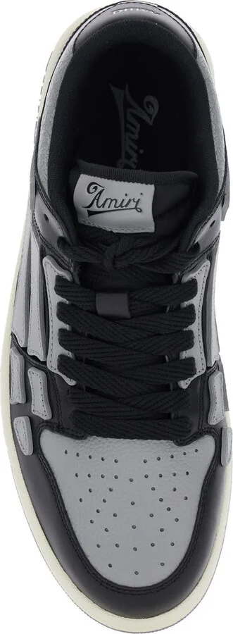 'skel Top Low' Black Sneakers With Skeleton Patch In Leather Man - Image 4