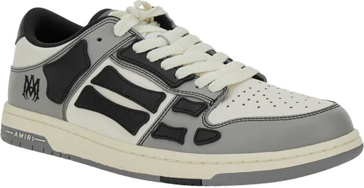 'Skel Top Low' Grey Sneakers With Logo Patch On Thetongue And Contrasting Details On The Side In Leather Man - Image 2