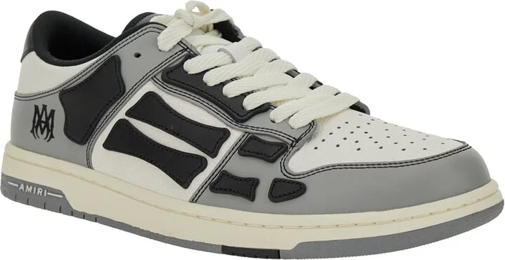 'skel Top Low' Grey Sneakers With Logo Patch On Thetongue And Contrasting Details On The Side In Leather Man - Image 2