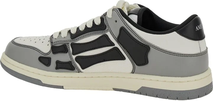 'skel Top Low' Grey Sneakers With Logo Patch On Thetongue And Contrasting Details On The Side In Leather Man - Image 3