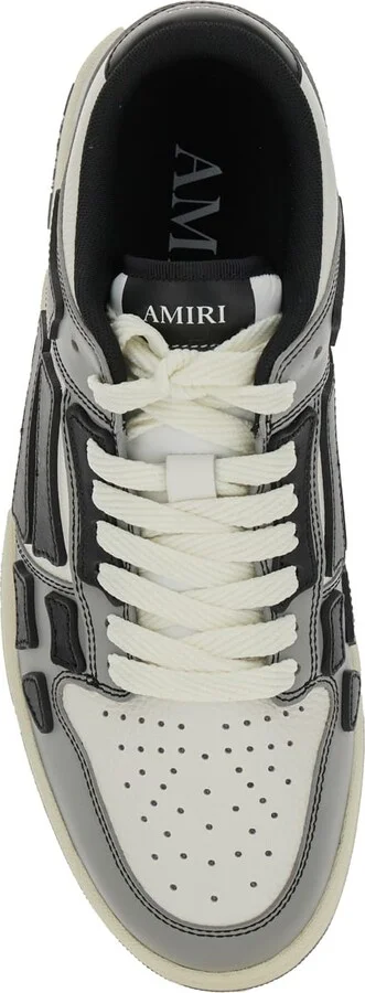 'skel Top Low' Grey Sneakers With Logo Patch On Thetongue And Contrasting Details On The Side In Leather Man - Image 4