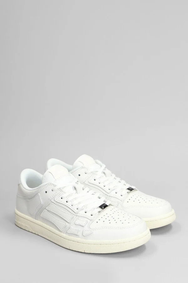 Skel Top Low Sneakers In White Leather - Image 2