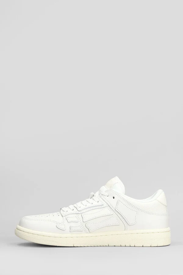 Skel Top Low Sneakers In White Leather - Image 3