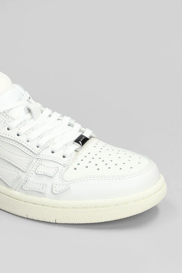 Skel Top Low Sneakers In White Leather - Image 5