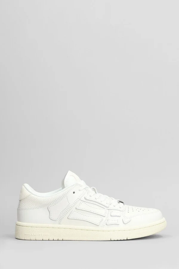 Skel Top Low Sneakers In White Leather