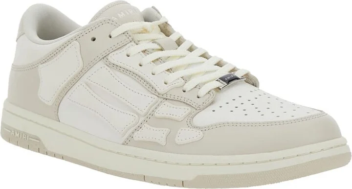 'skel Top Low' White Sneakers With Skeleton Patch In Leather Man - Image 2