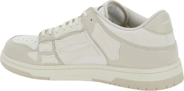 'skel Top Low' White Sneakers With Skeleton Patch In Leather Man - Image 3
