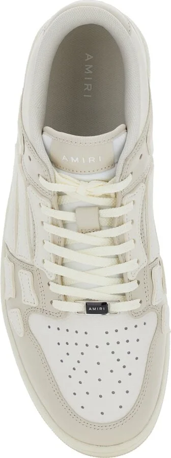 'skel Top Low' White Sneakers With Skeleton Patch In Leather Man - Image 4