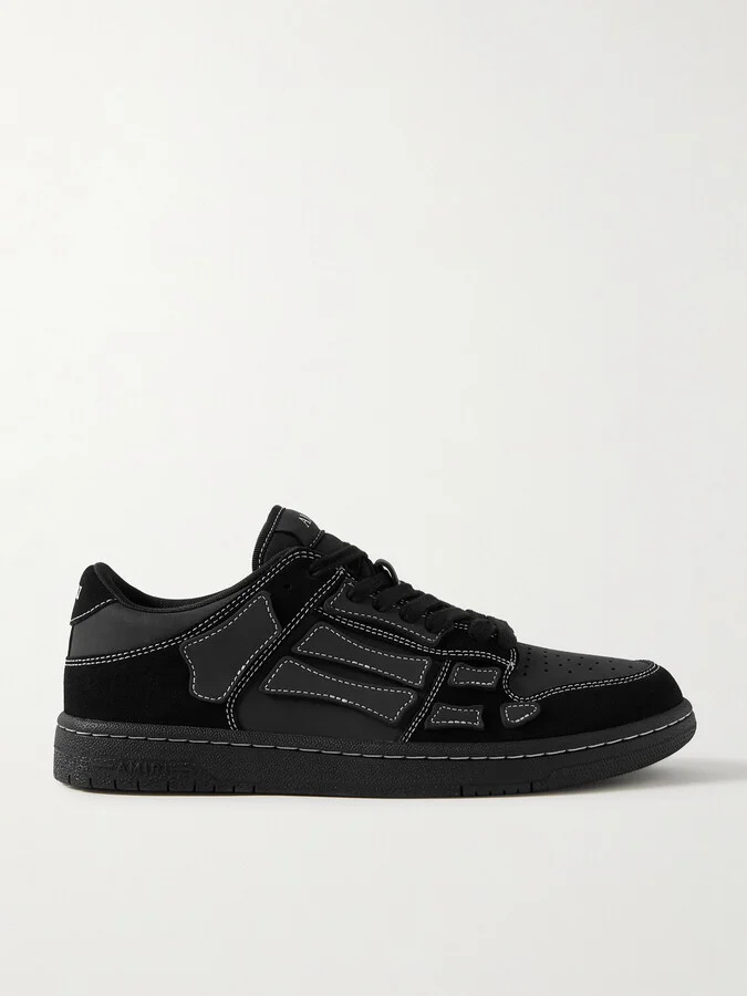 Skel-Top Suede and Leather Sneakers