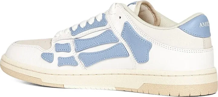 Skeleton-Appliqué Leather Trainers - Image 3