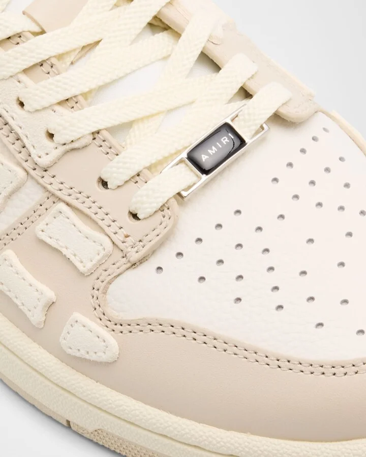 Skeleton Low-Top Leather Sneakers - Image 4