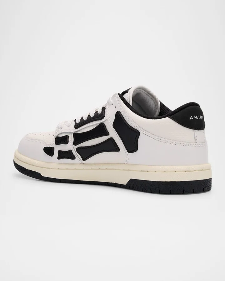 Skeleton Low-Top Leather Sneakers - Image 2