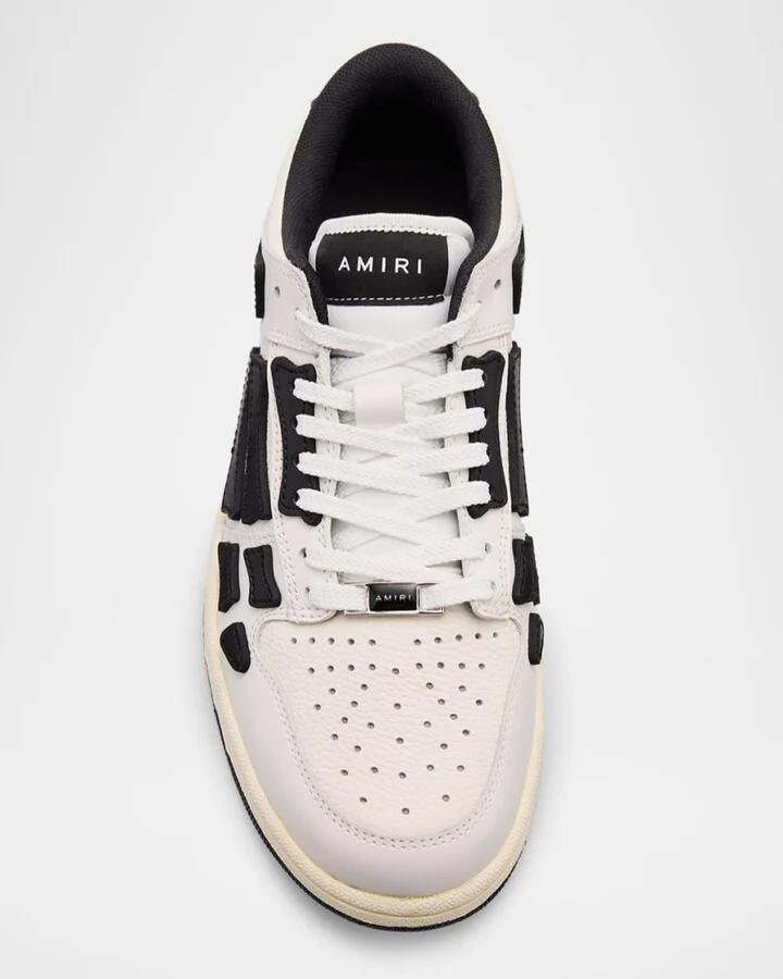 Skeleton Low-Top Leather Sneakers - Image 10