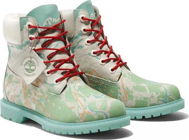 Ski School 6 inch " Blue/Green Nubuck" boots - Image 2