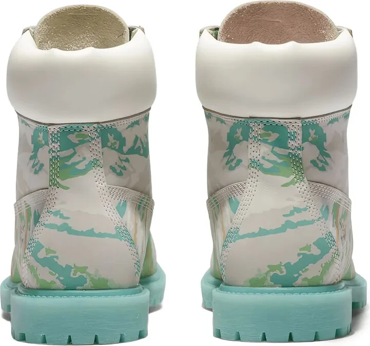 Ski School 6 inch " Blue/Green Nubuck" boots - Image 3