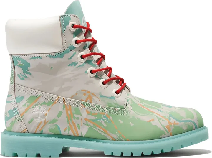 Ski School 6 inch " Blue/Green Nubuck" boots