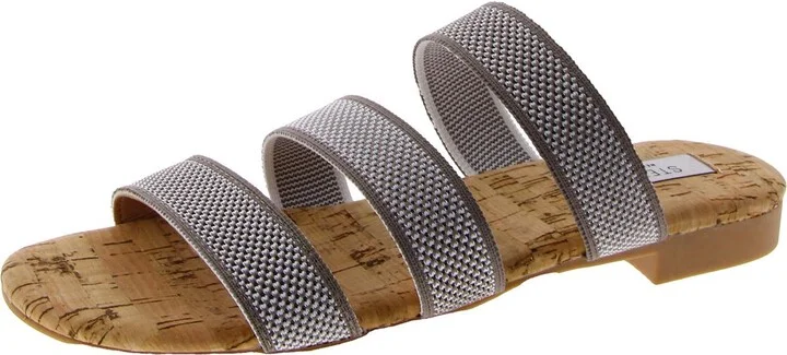 Skie Womens Tiger Print Slip On Slide Sandals
