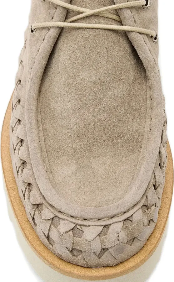 Skiff woven suede derby shoes - Image 4