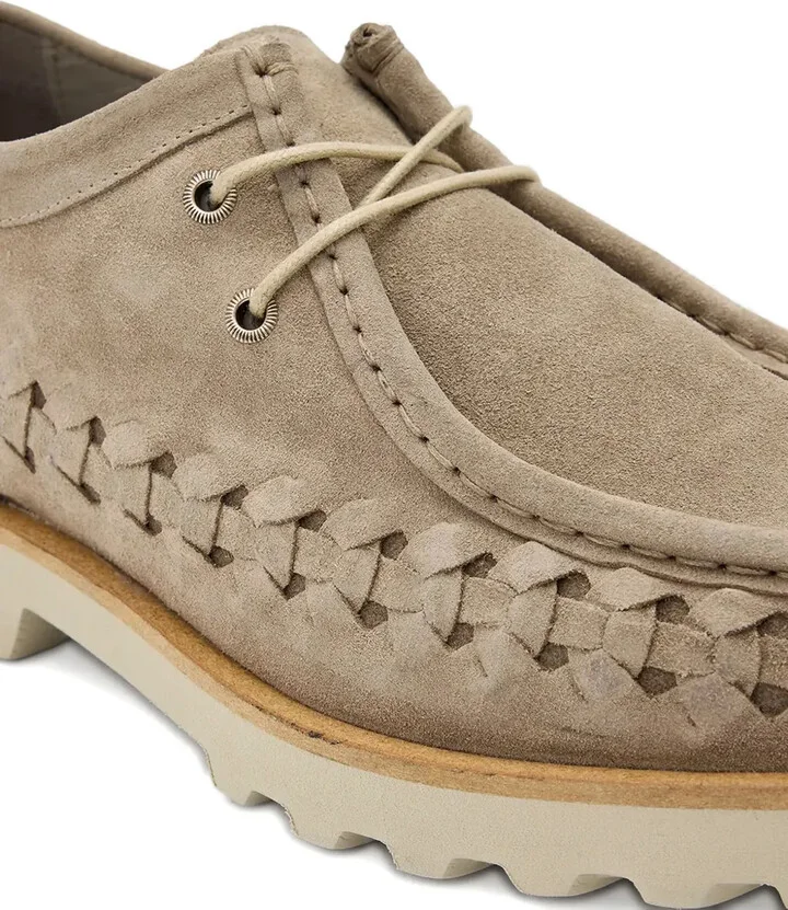 Skiff woven suede derby shoes - Image 5