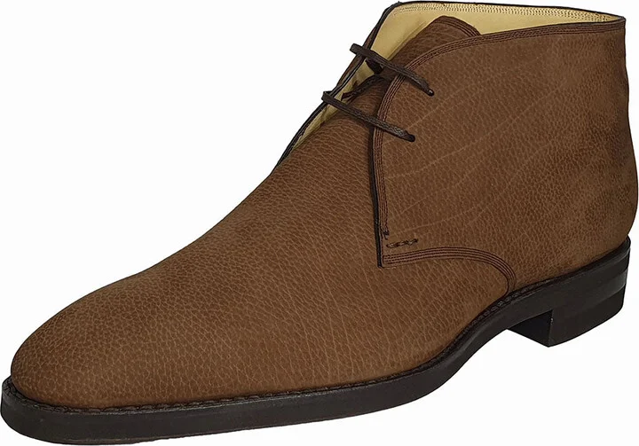 Skiligny 6237887 Men's Brown Grained Calf Leather Desert Boots