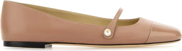 Skin Pink Nappa Leather Ballerinas