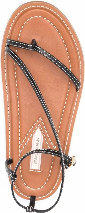 Skinny Strap Flat Sandals - Image 4