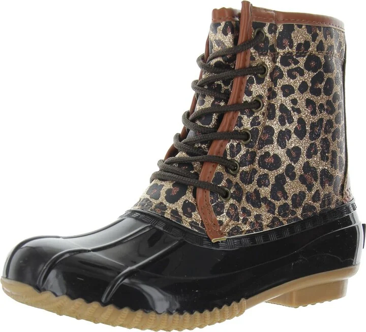 Skipper Womens Animal Print Manmade Winter & Snow Boots