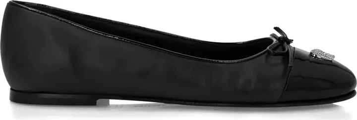 Skull ballet flats