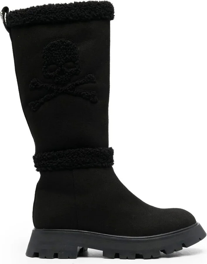 Skull Bones mid-calf boots