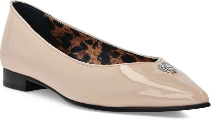 Skull Detail Pointed Ballerina Shoes - Image 2