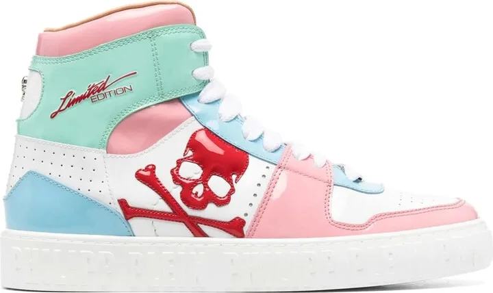 Skull high-top sneakers