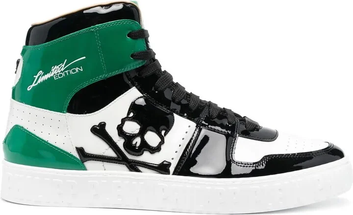 Skull lace-up sneakers